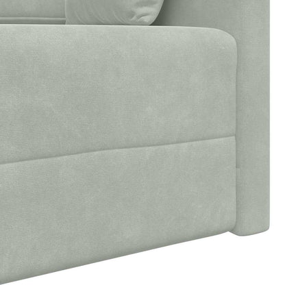Divano letto Grigio chiaro 213 x 70 x 77 cm Velluto - homemem39