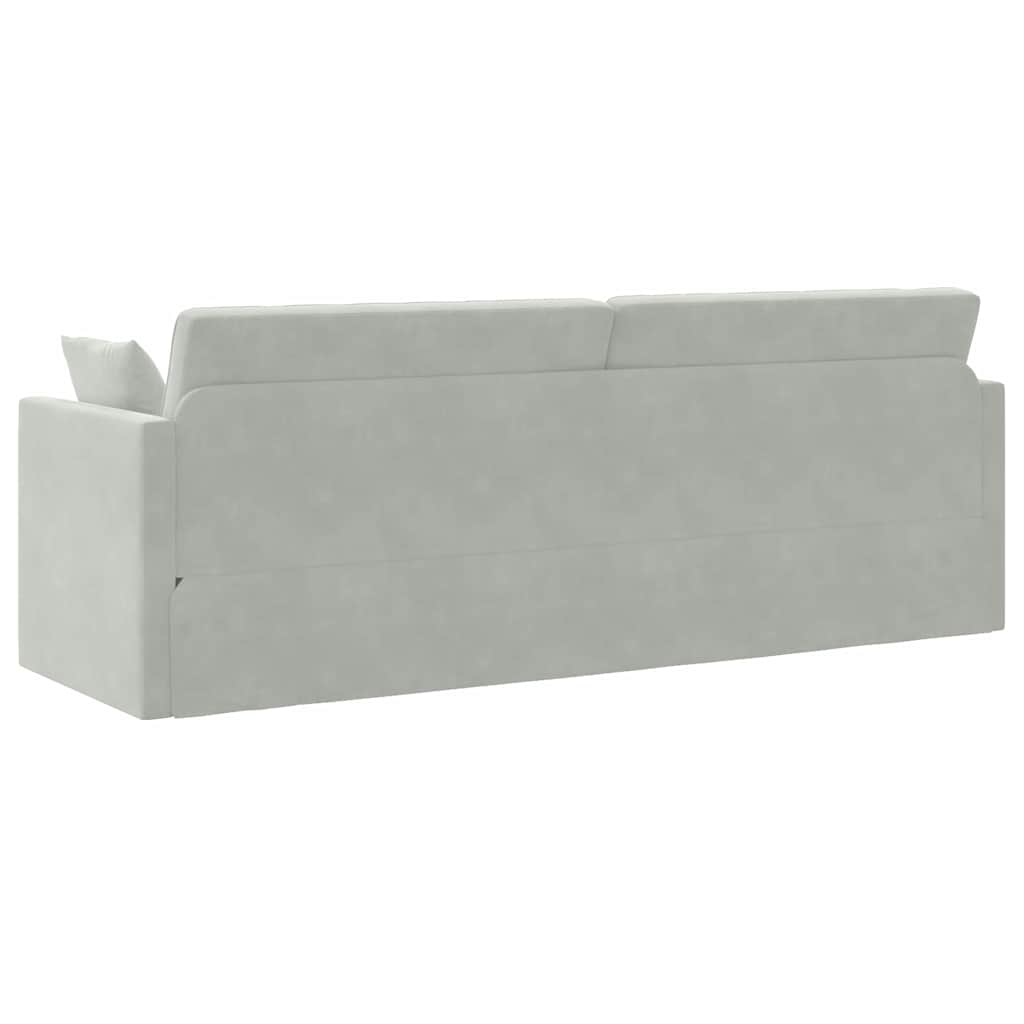 Divano letto Grigio chiaro 213 x 70 x 77 cm Velluto - homemem39