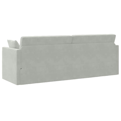 Divano letto Grigio chiaro 213 x 70 x 77 cm Velluto - homemem39