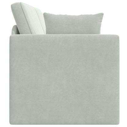 Divano letto Grigio chiaro 213 x 70 x 77 cm Velluto - homemem39