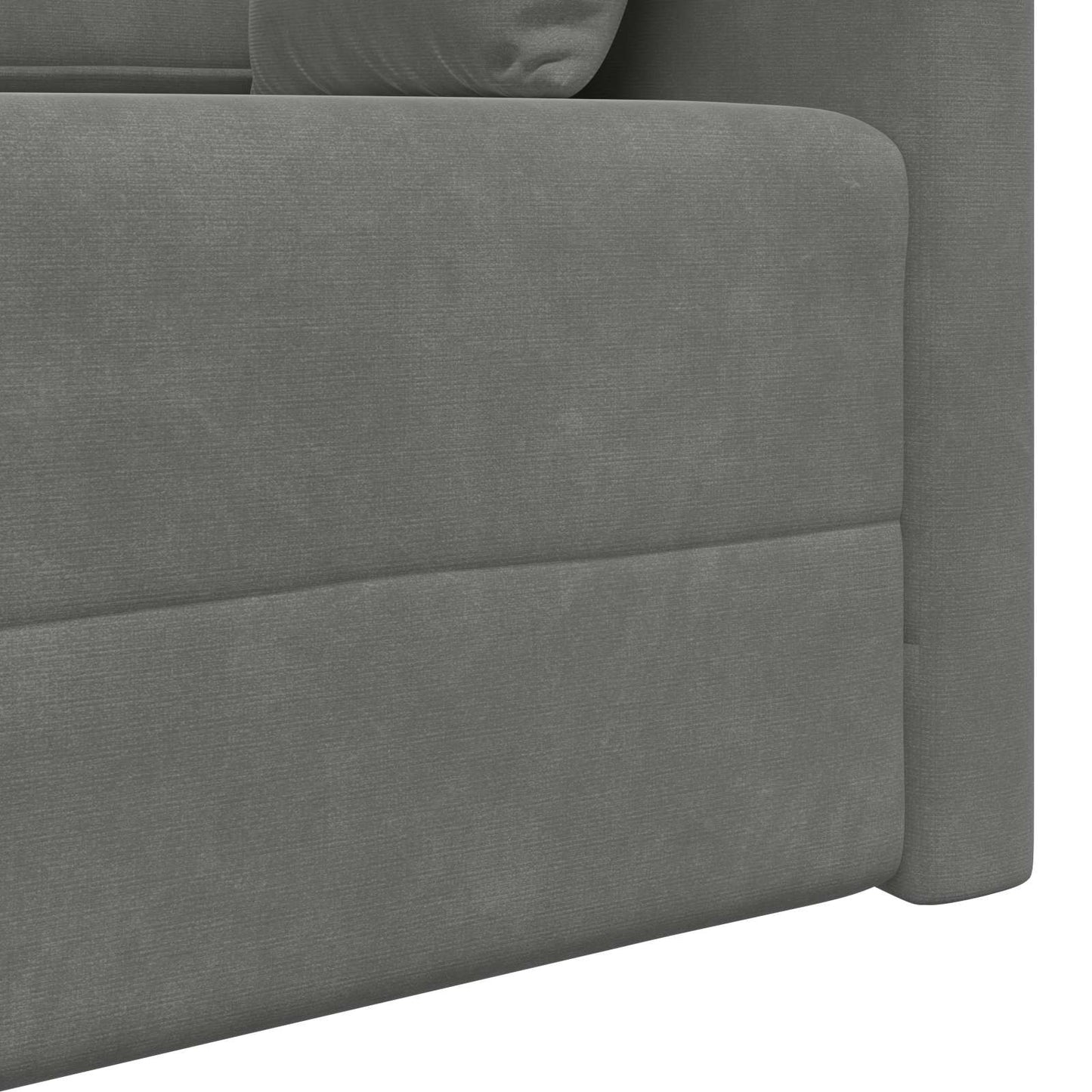 Divano-letto da pavimento Grigio scuro 213 x 70 x 77 cm Velluto | homemem39