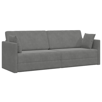 Divano-letto da pavimento Grigio scuro 213 x 70 x 77 cm Velluto