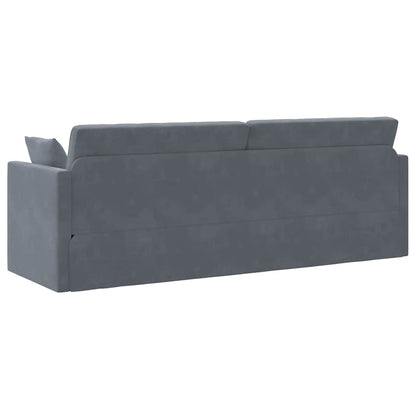 Divano letto Grigio scuro 213 x 70 x 77 cm Velluto - homemem39