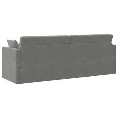 Divano-letto da pavimento Grigio scuro 213 x 70 x 77 cm Velluto | homemem39