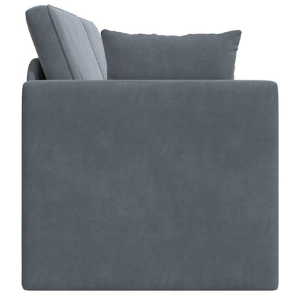 Divano letto Grigio scuro 213 x 70 x 77 cm Velluto - homemem39