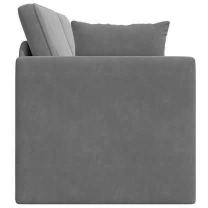 Divano-letto da pavimento Grigio scuro 213 x 70 x 77 cm Velluto