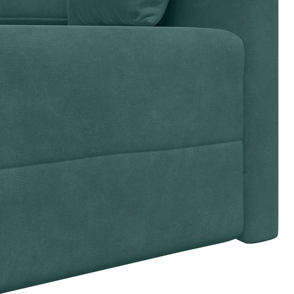 Divano Letto Verde scuro 213 x 76 x 77 cm Velluto
