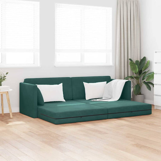 Divano letto Verde scuro 213 x 70 x 77 cm Velluto - homemem39
