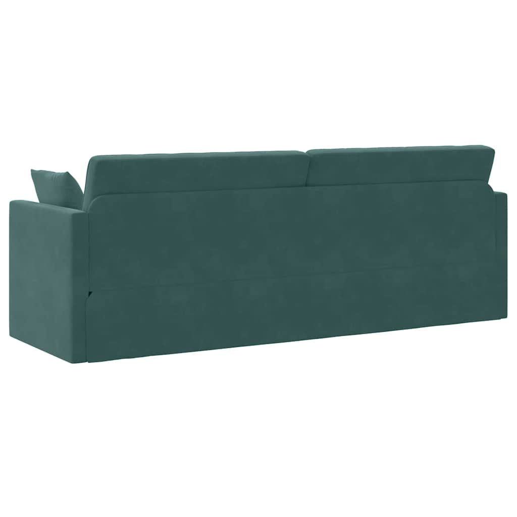 Divano Letto Verde scuro 213 x 76 x 77 cm Velluto