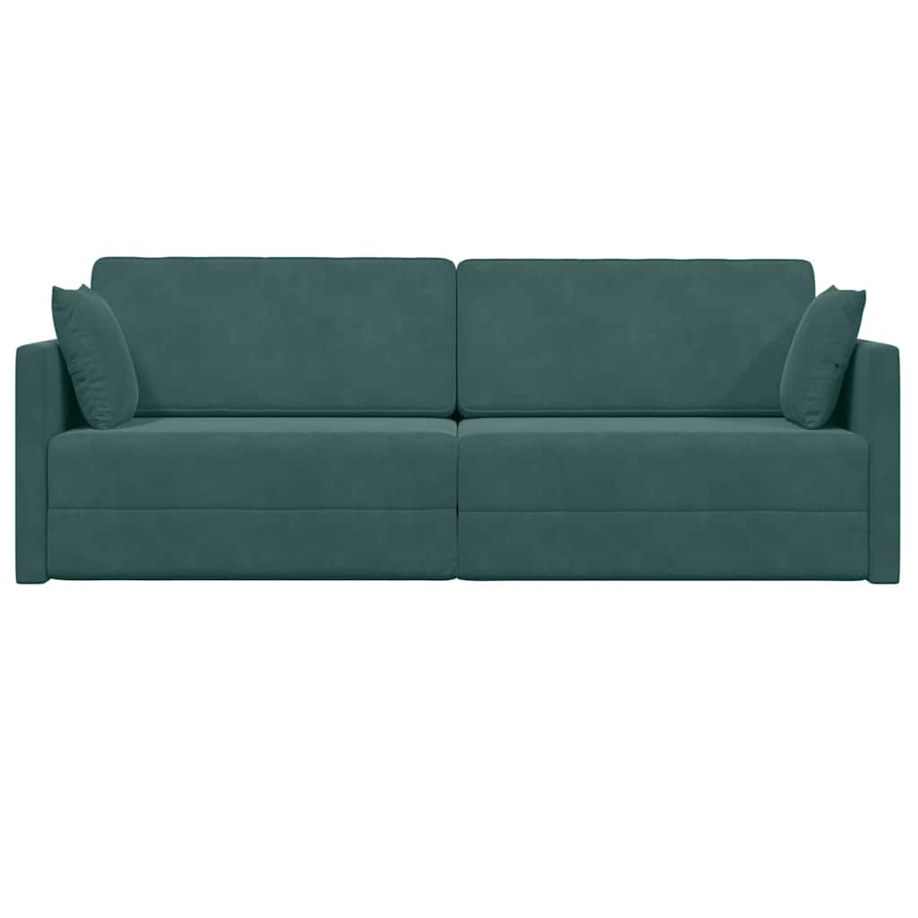 Divano letto Verde scuro 213 x 70 x 77 cm Velluto - homemem39