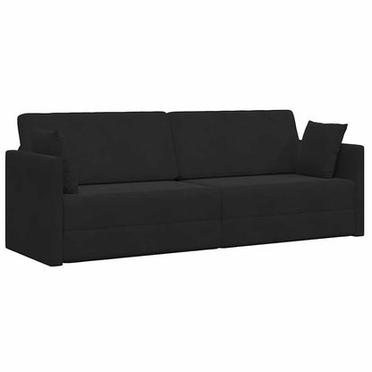 Divano letto Nero 213 x 70 x 77 cm Velluto - homemem39