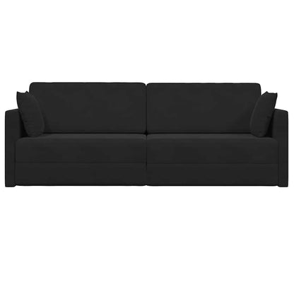 Divano Letto Nero 213 x 76 x 77 cm Velluto