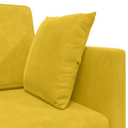 Divano-letto da pavimento Giallo 213 x 70 x 77 cm Velluto | homemem39