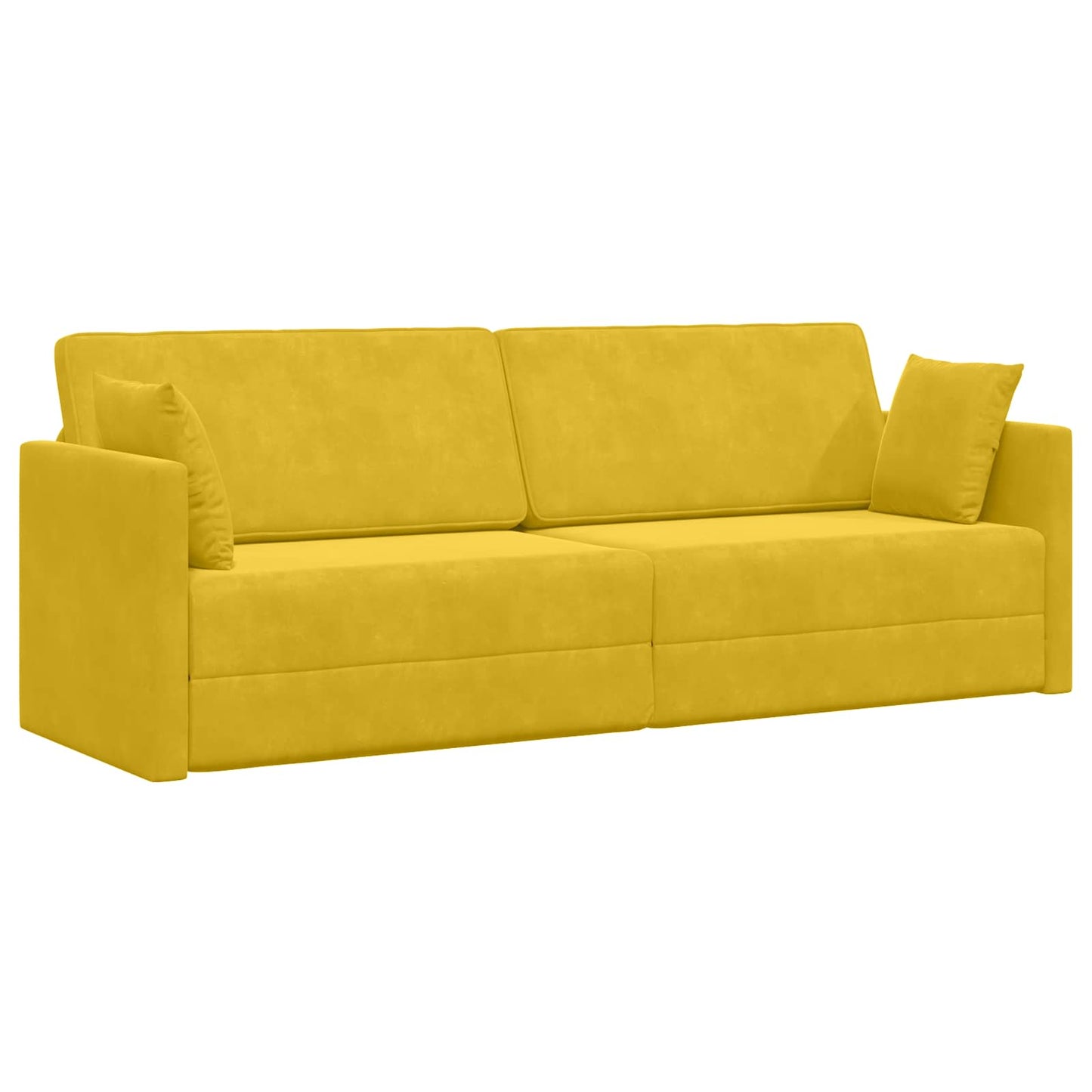 Divano-letto da pavimento Giallo 213 x 70 x 77 cm Velluto | homemem39