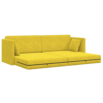 Divano-letto da pavimento 200cm Giallo Velluto