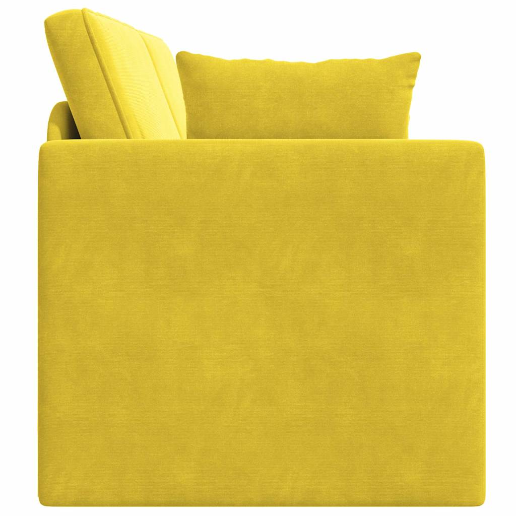 Divano-letto da pavimento 200cm Giallo Velluto