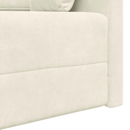 Divano-letto da pavimento Crema 213 x 70 x 77 cm Velluto