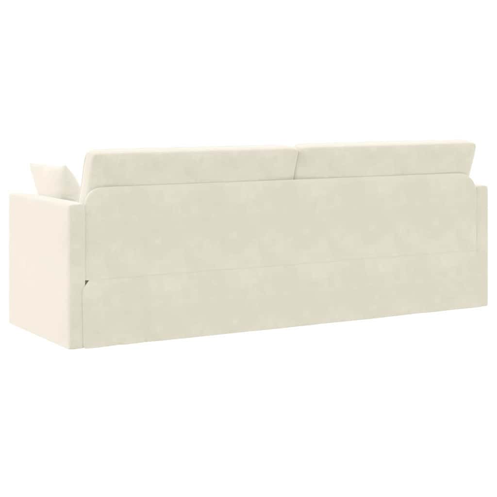 Divano-letto da pavimento 200cm Crema Velluto - homemem39