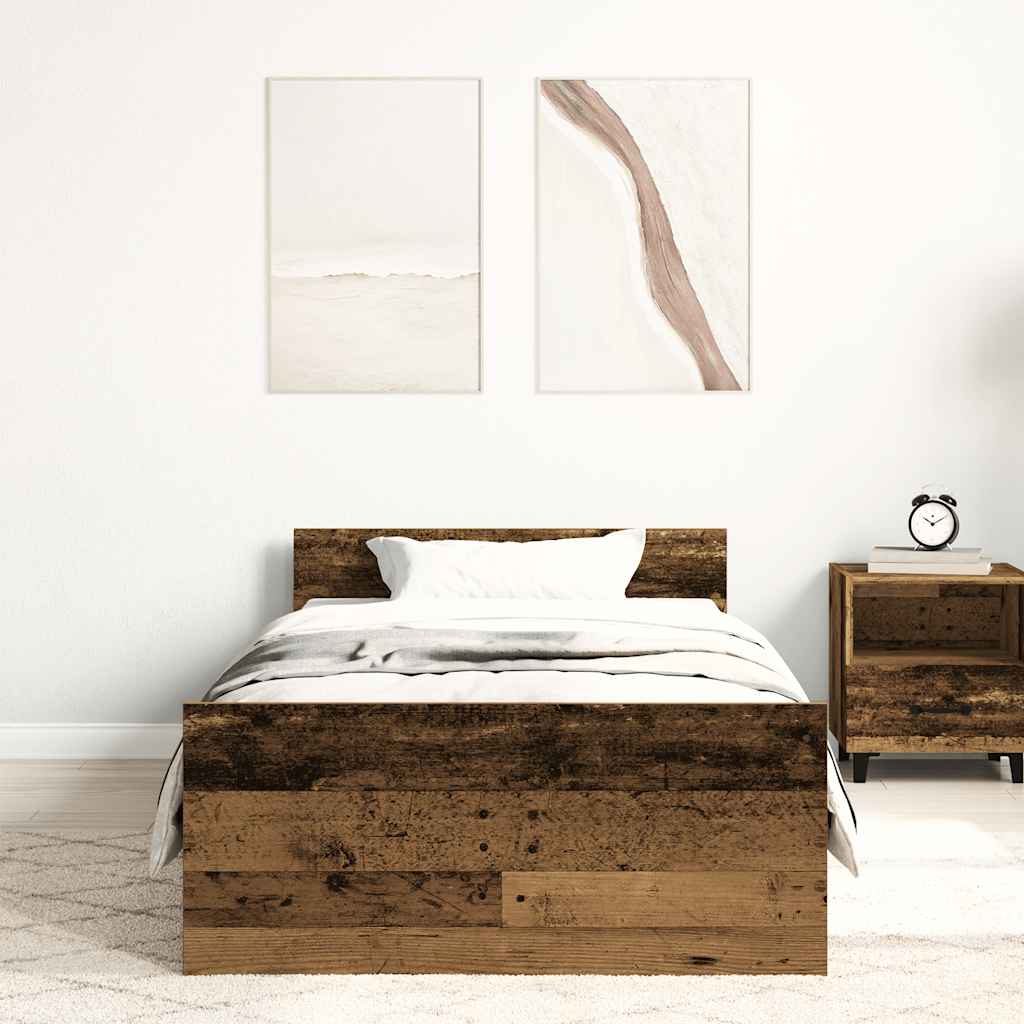 Giroletto senza Materasso Legno Antico 90x190cm in Truciolato | homemem39