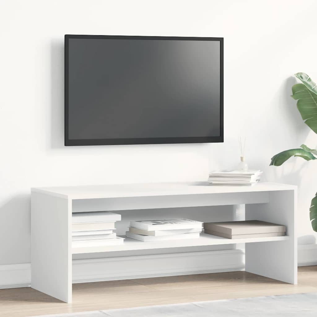 Mobile Porta TV Bianco 100x40x40 cm in Legno Multistrato