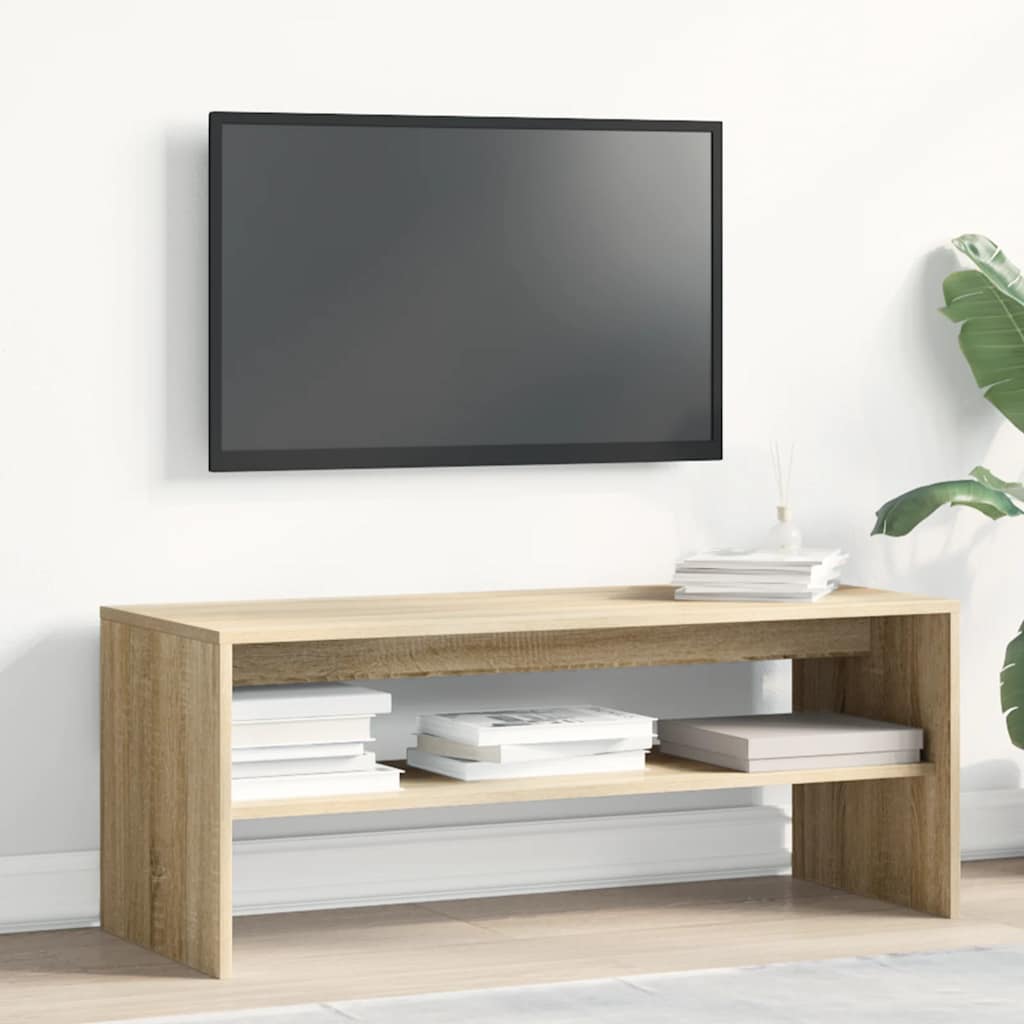 Mobile Porta TV Rovere Sonoma 100x40x40 cm in Legno Multistrato - homemem39