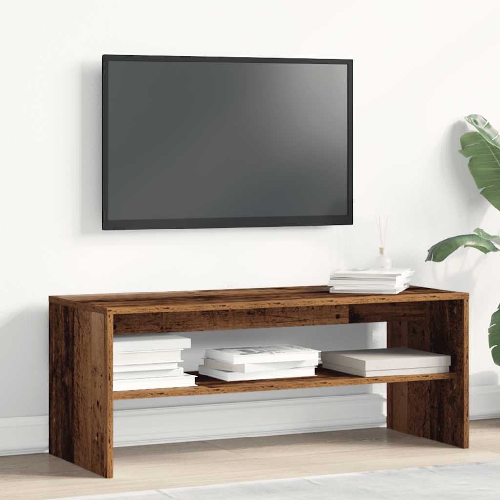 Mobile Porta TV Legno Vecchio 100x40x40 cm in Truciolato - homemem39