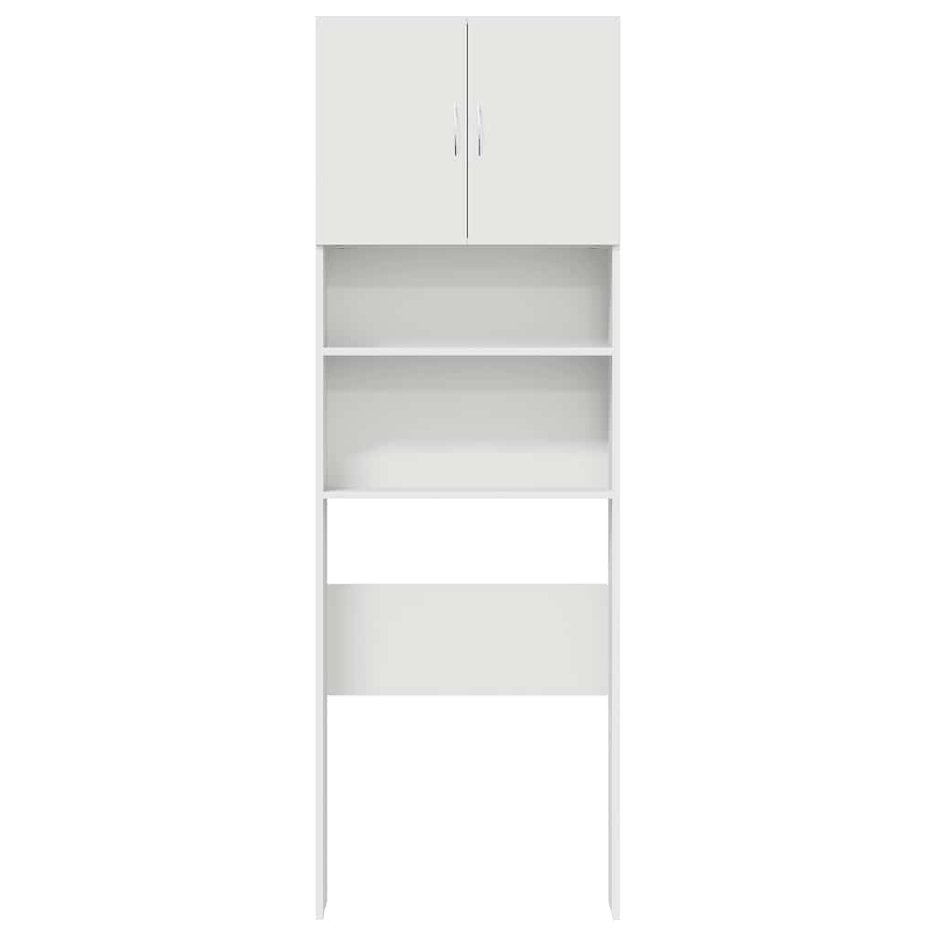 Mobile Lavatrice Bianco 64x24x190 cm in Legno Multistrato | homemem39