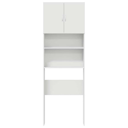 Mobile Lavatrice Bianco 64x24x190 cm in Legno Multistrato | homemem39