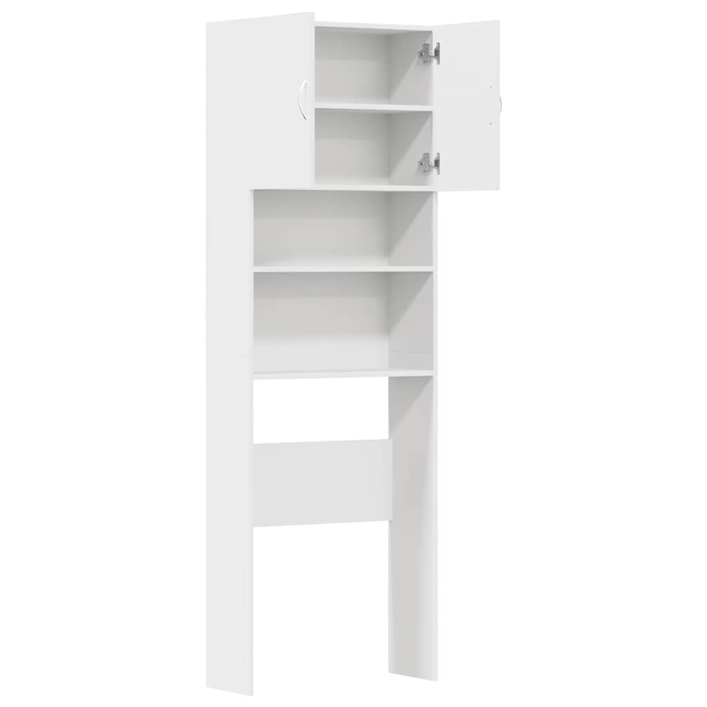 Mobile Lavatrice Bianco 64x24x190 cm in Legno Multistrato | homemem39