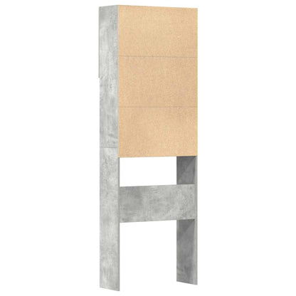 Mobile Lavatrice Grigio Cemento 64x24x190 cm Legno Multistrato | homemem39