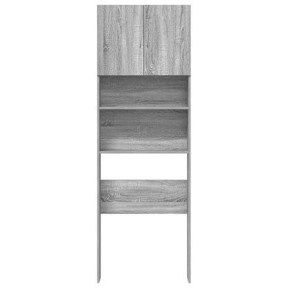 Mobile Lavatrice Grigio Sonoma 64x24x190 cm Legno Multistrato | homemem39