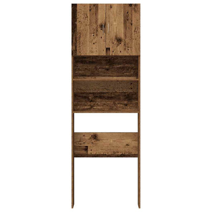 Mobile Lavatrice Legno Antico 64x24x190 cm in Legno Multistrato | homemem39
