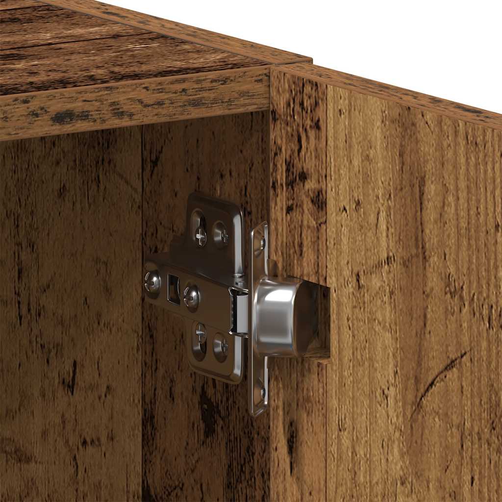 Mobile Lavatrice Legno Antico 64x24x190 cm in Legno Multistrato | homemem39