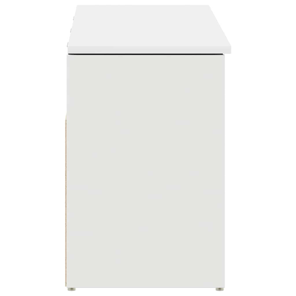 Scarpiera Bianca 102x30,5x45 cm in Legno Multistrato - homemem39