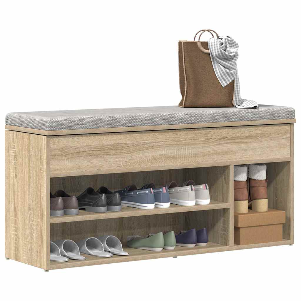 Scarpiera Rovere Sonoma 102x30,5x45 cm in Legno Multistrato