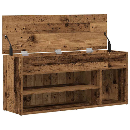 Scarpiera Legno Antico 102x30,5x45 cm in Legno Multistrato