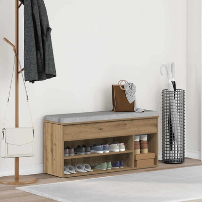 Scarpiera Rovere Artigianale 102x30,5x45 cm Legno Multistrato