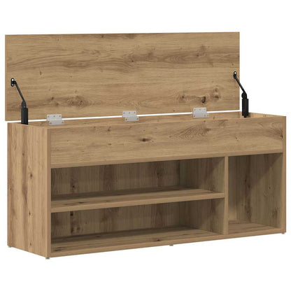 Scarpiera Rovere Artigianale 102x30,5x45 cm Legno Multistrato
