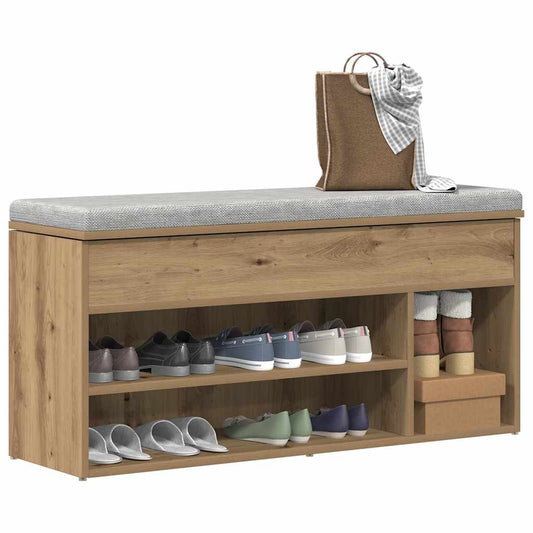 Scarpiera Rovere Artigianale 102x30,5x45 cm Legno Multistrato