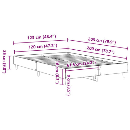 Giroletto senza Materasso Legno Antico 120x200 cm in Truciolato | homemem39