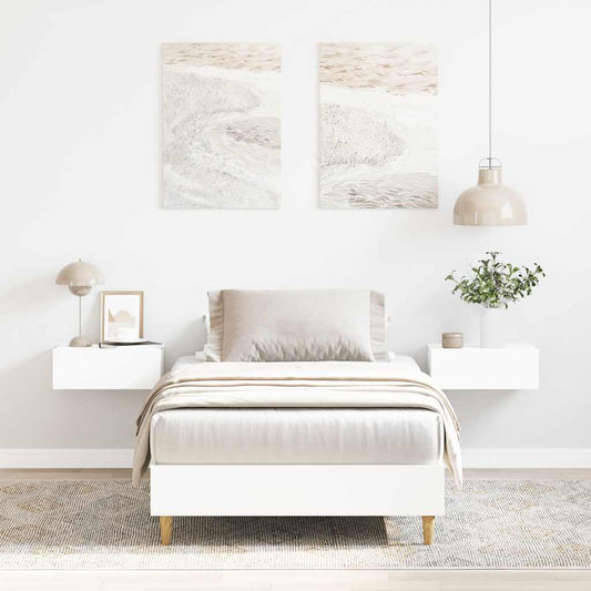 Giroletto senza Materasso Bianco 100x200 cm in Legno Massello | homemem39