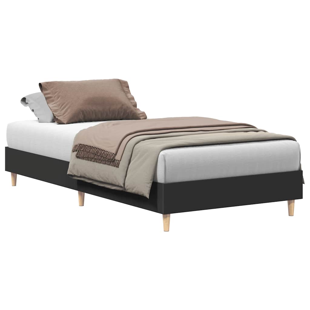 Giroletto Nero senza Materasso 100x200 cm in Legno Multistrato | homemem39