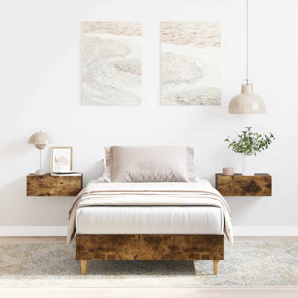 Giroletto senza Materasso Rovere Fumo 100x200 cm in Truciolato | homemem39