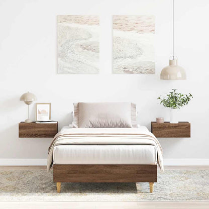 Giroletto senza Materasso Rovere Marrone 100x200 cm Truciolato | homemem39