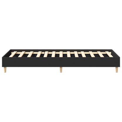 Giroletto senza Materasso Nero 90x200 cm in Legno Multistrato