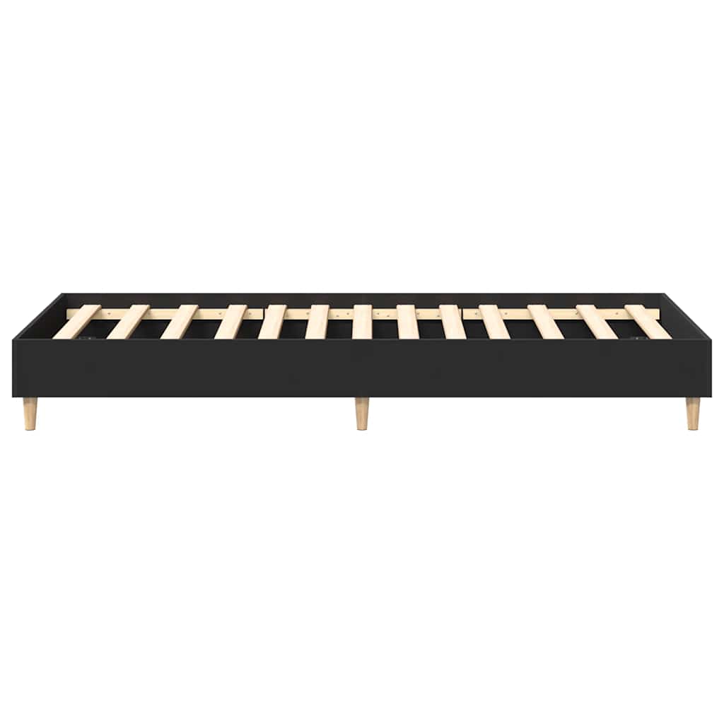 Giroletto senza Materasso Nero 90x200 cm in Legno Multistrato - homemem39
