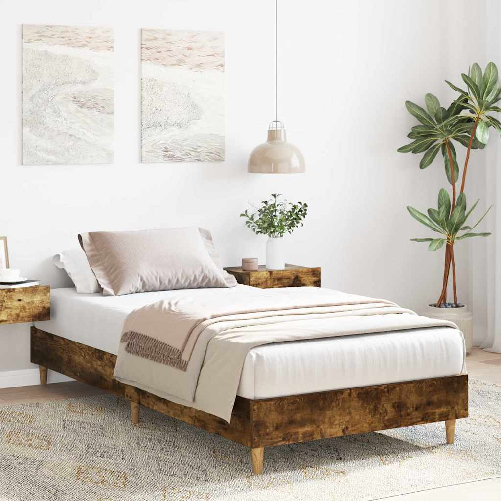 Giroletto senza Materasso Rovere Fumo 90x200 cm in Truciolato | homemem39