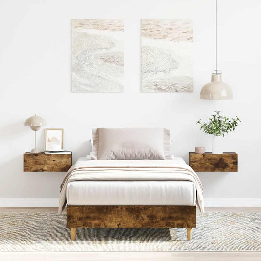 Giroletto senza Materasso Rovere Fumo 90x200 cm in Truciolato | homemem39