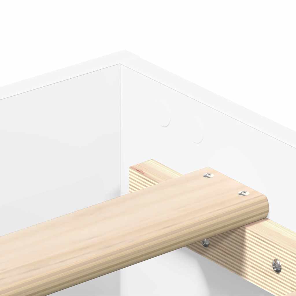 Giroletto senza Materasso Bianco 140x190 cm Legno Multistrato | homemem39