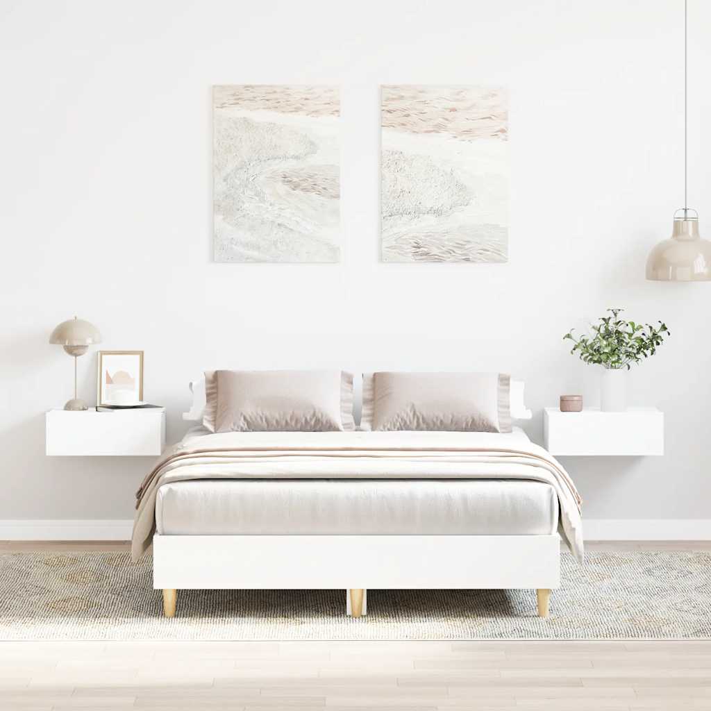 Giroletto senza Materasso Bianco 140x190 cm Legno Multistrato